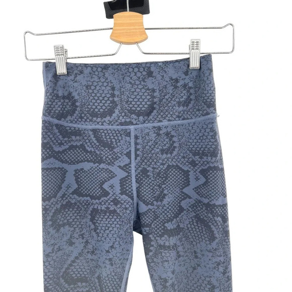 Allfenix Leggings Snakeskin Python Print 7/8 Length Navy Blue Black Size Small‎ - Picture 3 of 8